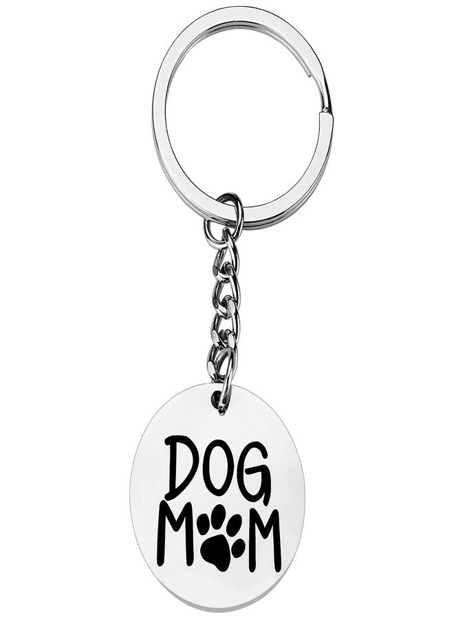 PLwelth Dog Mom Keychain for Women Mother’s Day Gift Keychain Funny Dog Tag Pendent Mother Keyring from Daughter Son for Birthday Christmas Mother’s Day Thanksgiving Gift - Image 1